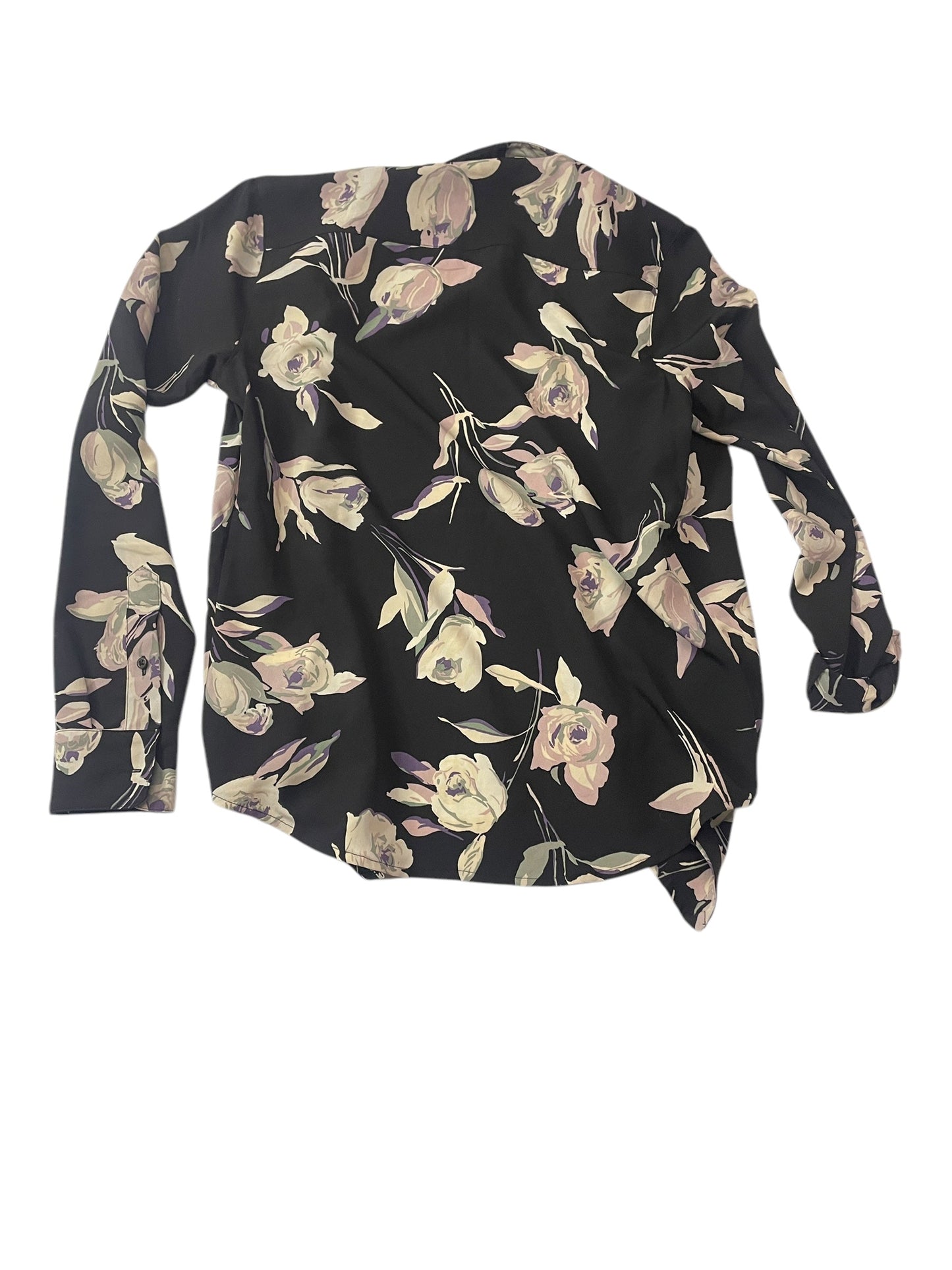 Top Long Sleeve Basic By Ralph Lauren Black Label In Floral Print, Size: Xsp