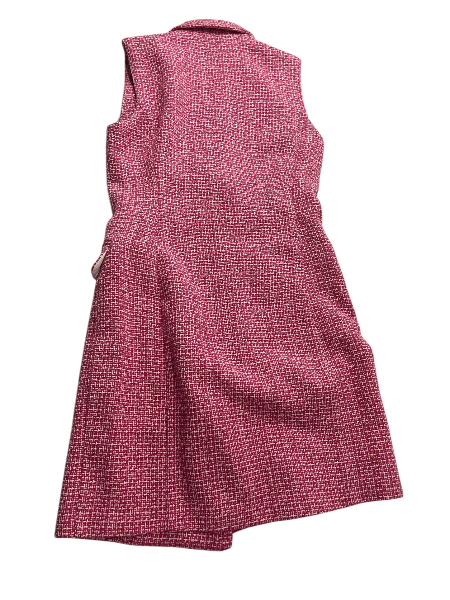 Dress Casual Midi By Nicole Miller In Pink & White, Size: 4