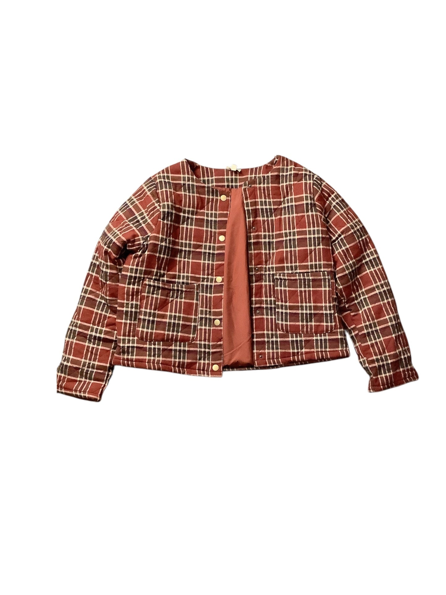 Jacket Other By Hem & Thread In Plaid Pattern, Size: L