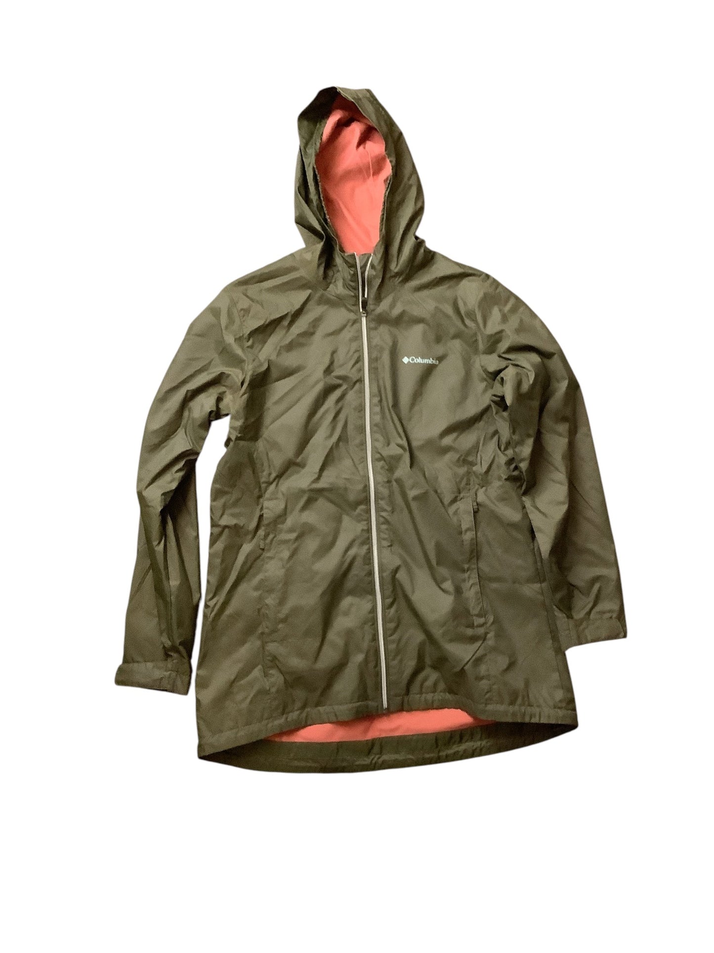 Jacket Windbreaker By Columbia In Green, Size: Xl