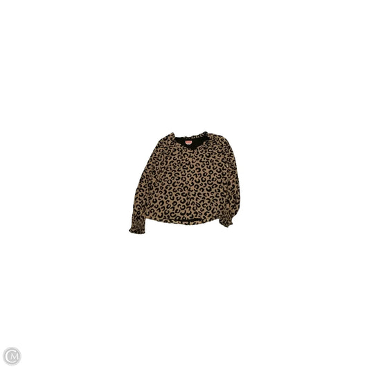Top Long Sleeve Designer By Kate Spade In Animal Print, Size: S