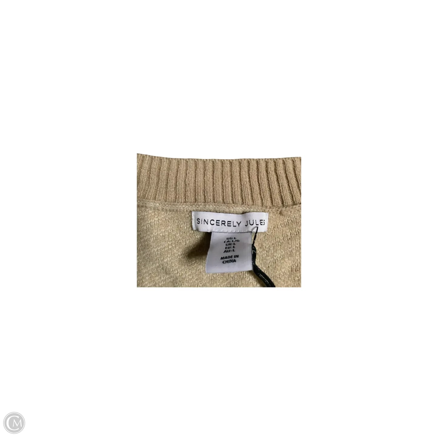 Sweater Cardigan By Sincerely Jules In Tan, Size: L