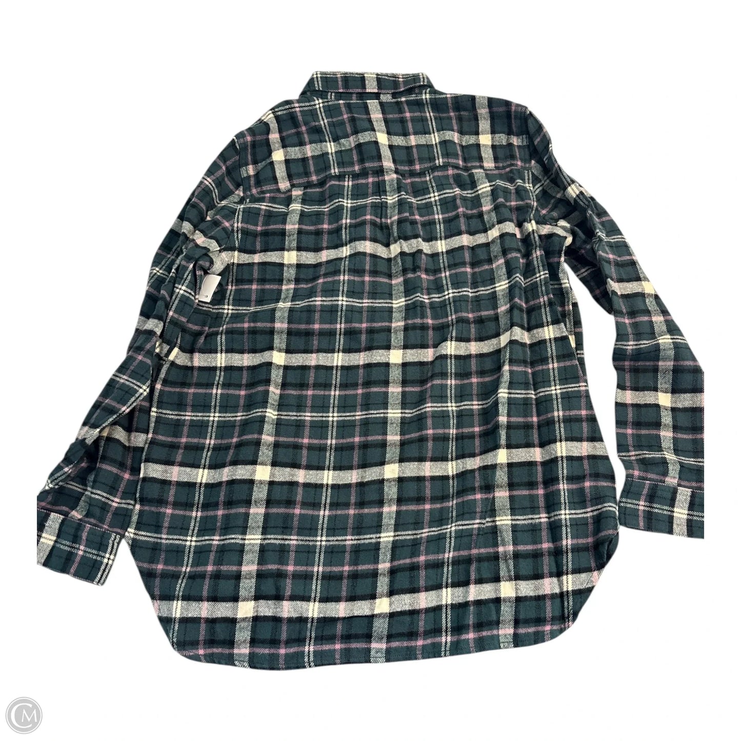 Top Long Sleeve Basic By Madewell In Teal, Size: L