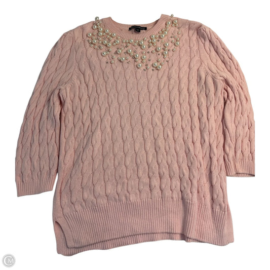 Sweater By Boston Proper In Pink, Size: Xl