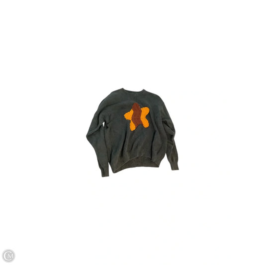 Sweater By Clothes Mentor In Grey & Orange, Size: L