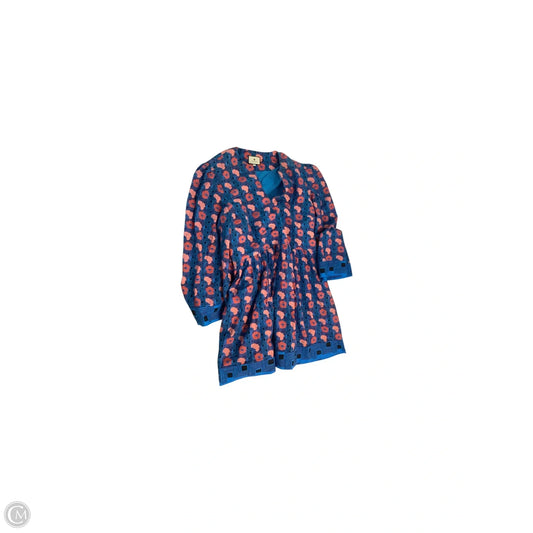Dress Casual Midi By Tuckernuck In Blue & Orange, Size: 3x