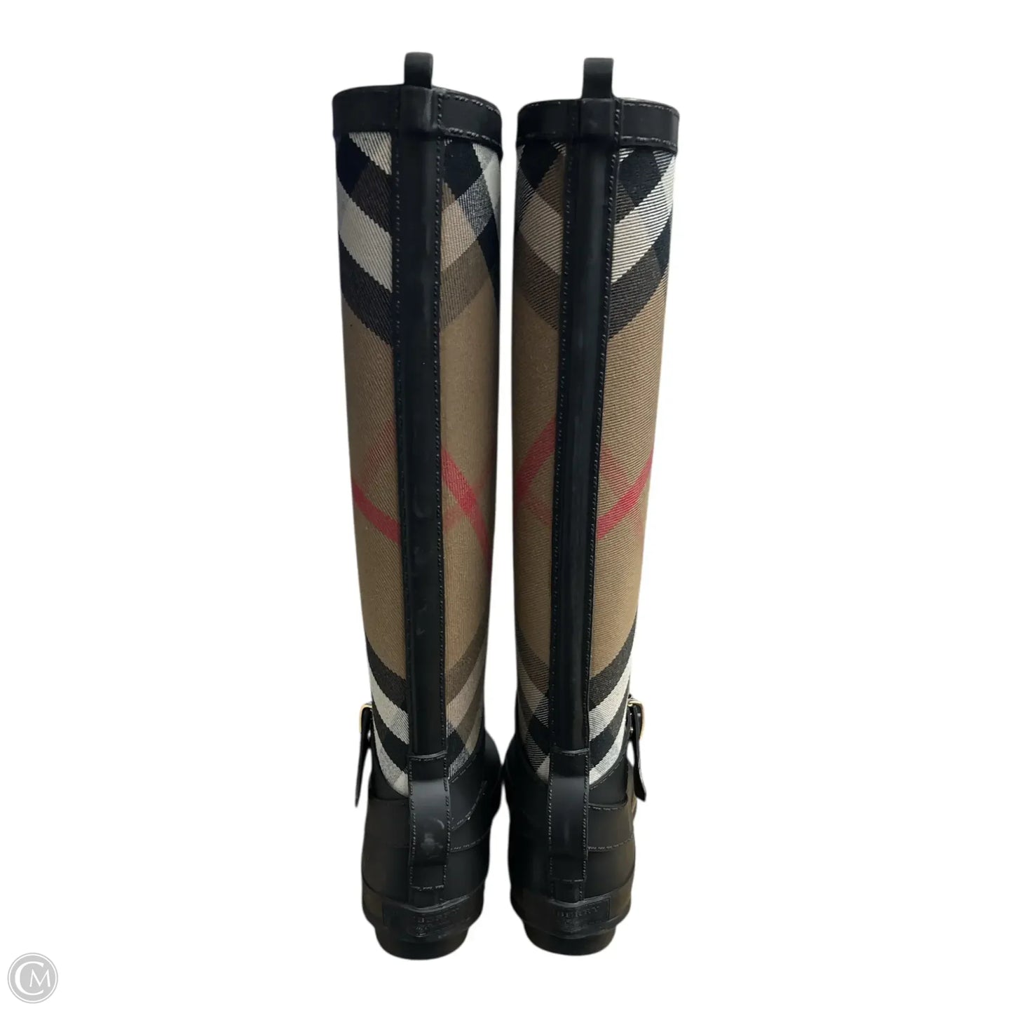 Boots Luxury Designer By Burberry In Plaid Pattern size 37