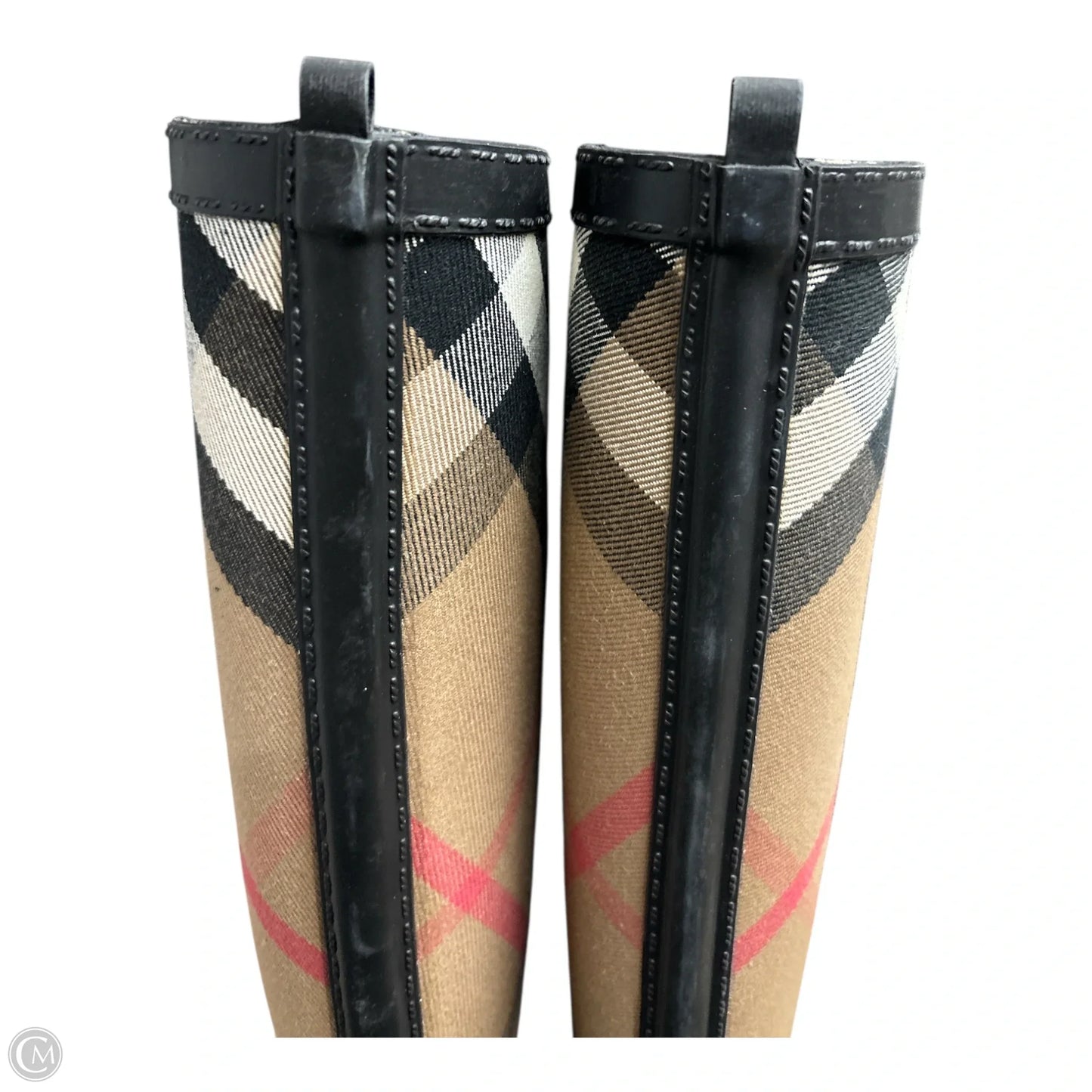 Boots Luxury Designer By Burberry In Plaid Pattern size 37