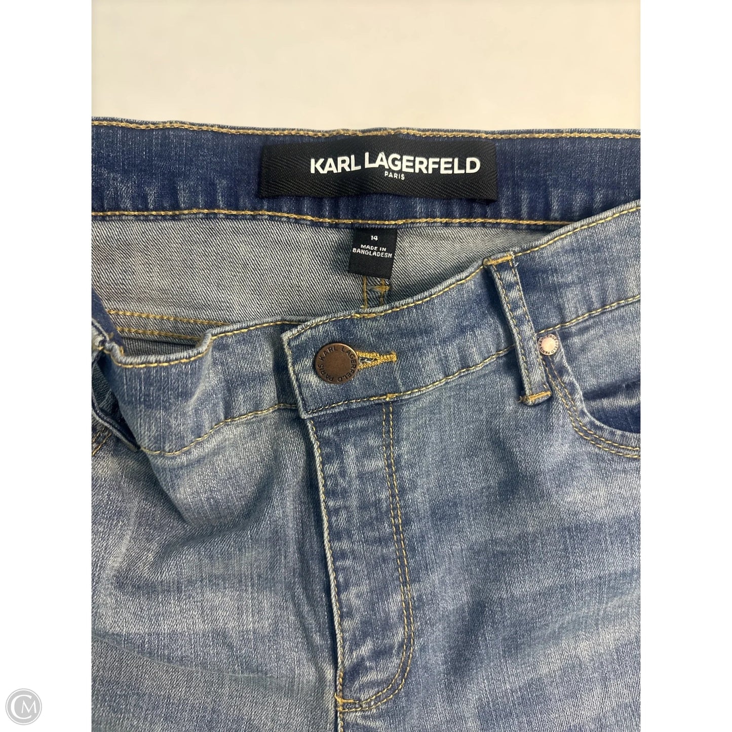 Jeans Designer By Karl Lagerfeld In Blue, Size: 14