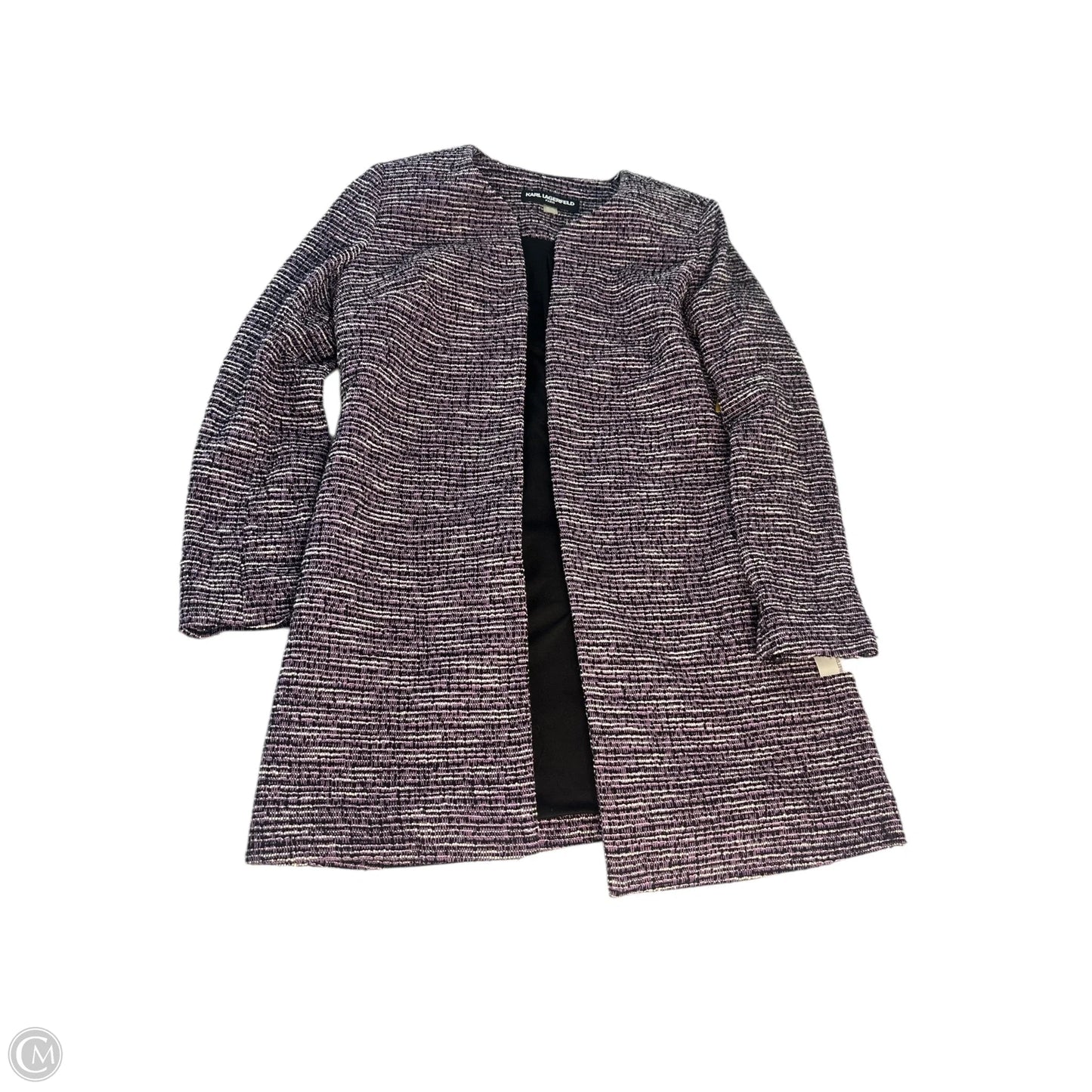 Blazer Designer By Karl Lagerfeld In Purple, Size: S