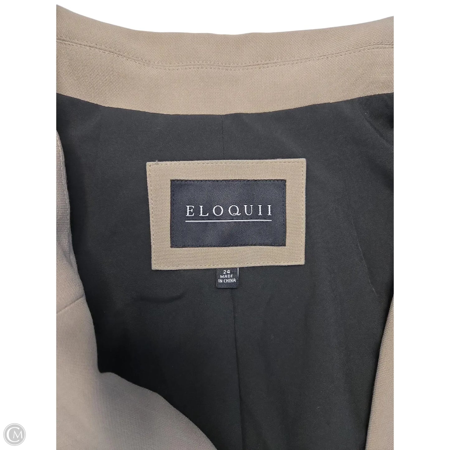 Blazer By Eloquii In Tan, Size: 24