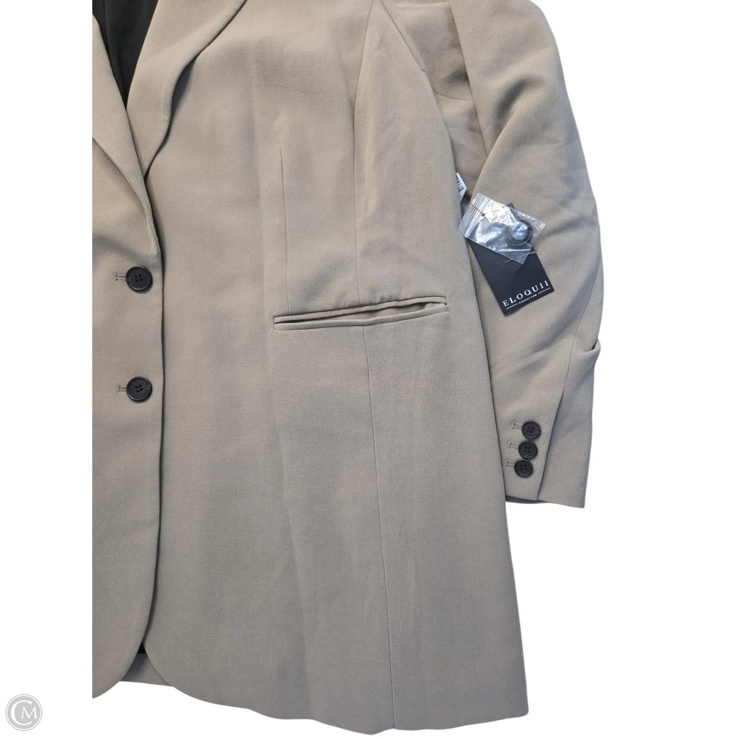 Blazer By Eloquii In Tan, Size: 24