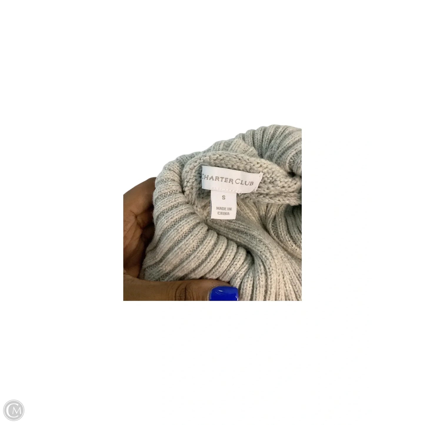 Sweater By Charter Club In Grey, Size: S