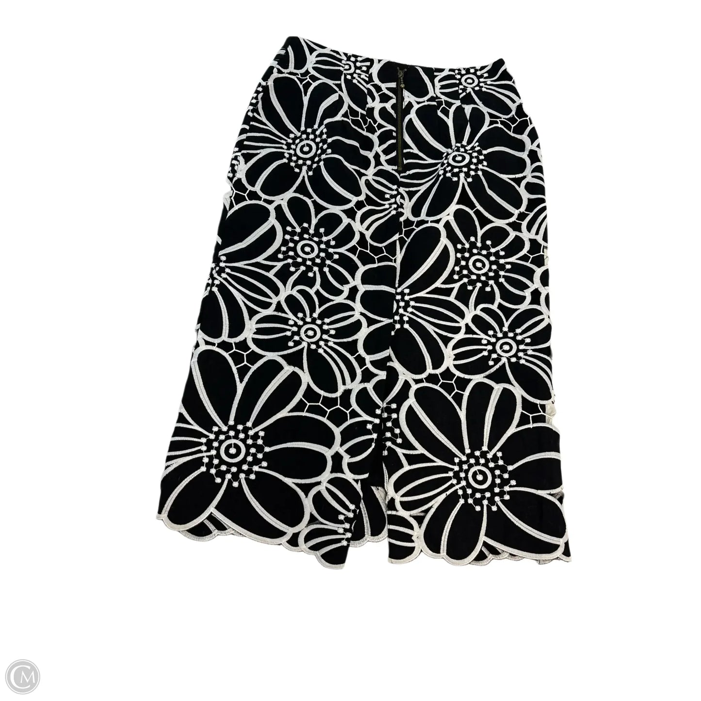 Skirt Midi By Anthropologie In Black & White, Size: 0