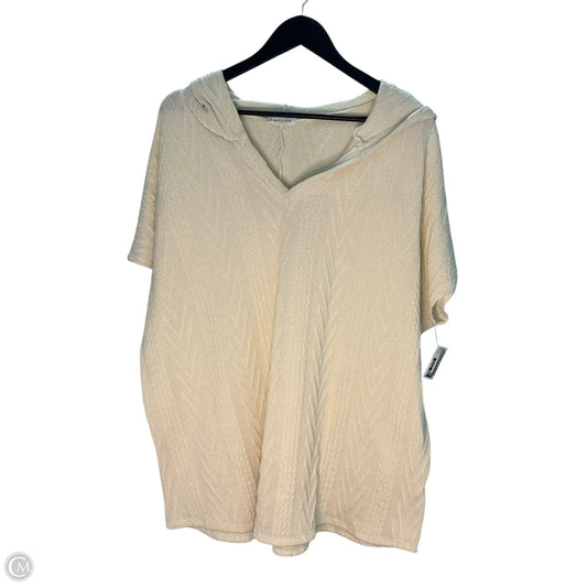 Sweater Short Sleeve By First Love In Cream, Size: 3x