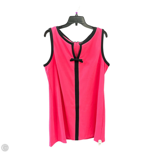 Dress Designer By Karl Lagerfeld In Black & Pink, Size: 16