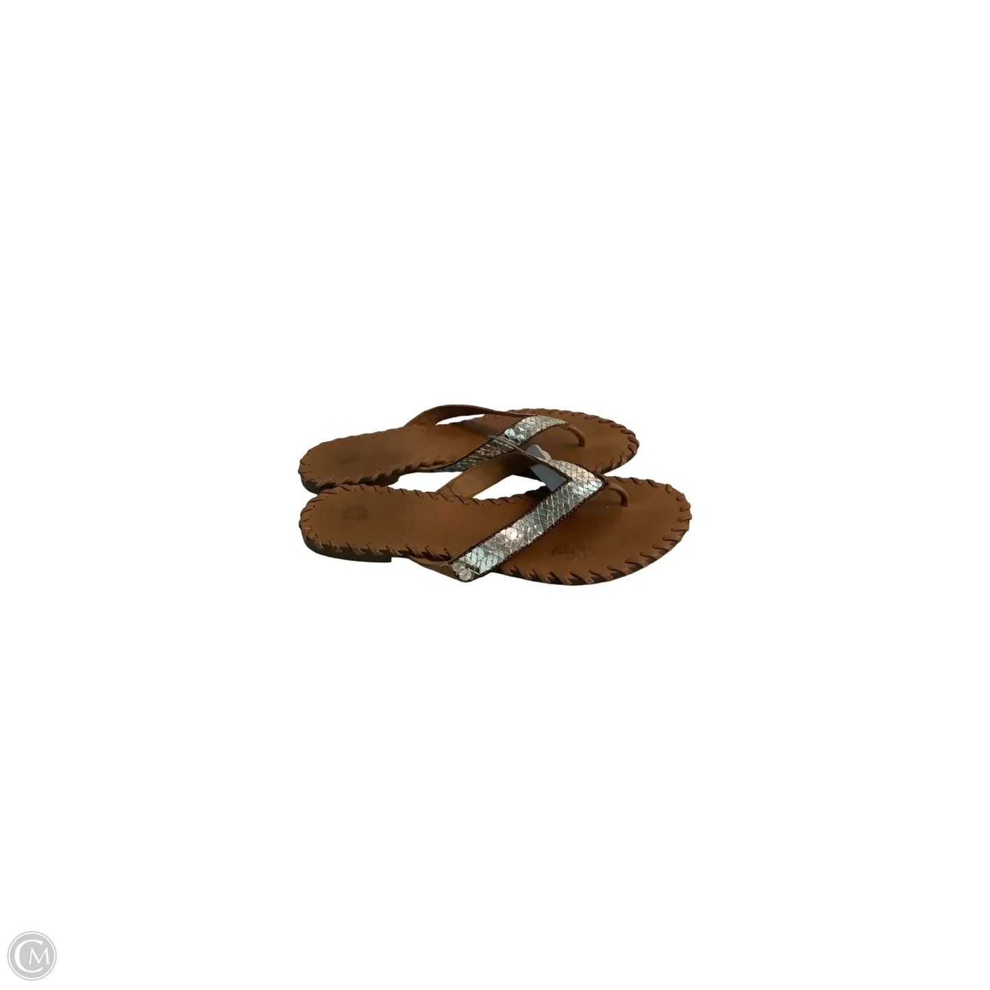 Sandals Flats By Clothes Mentor In Silver
