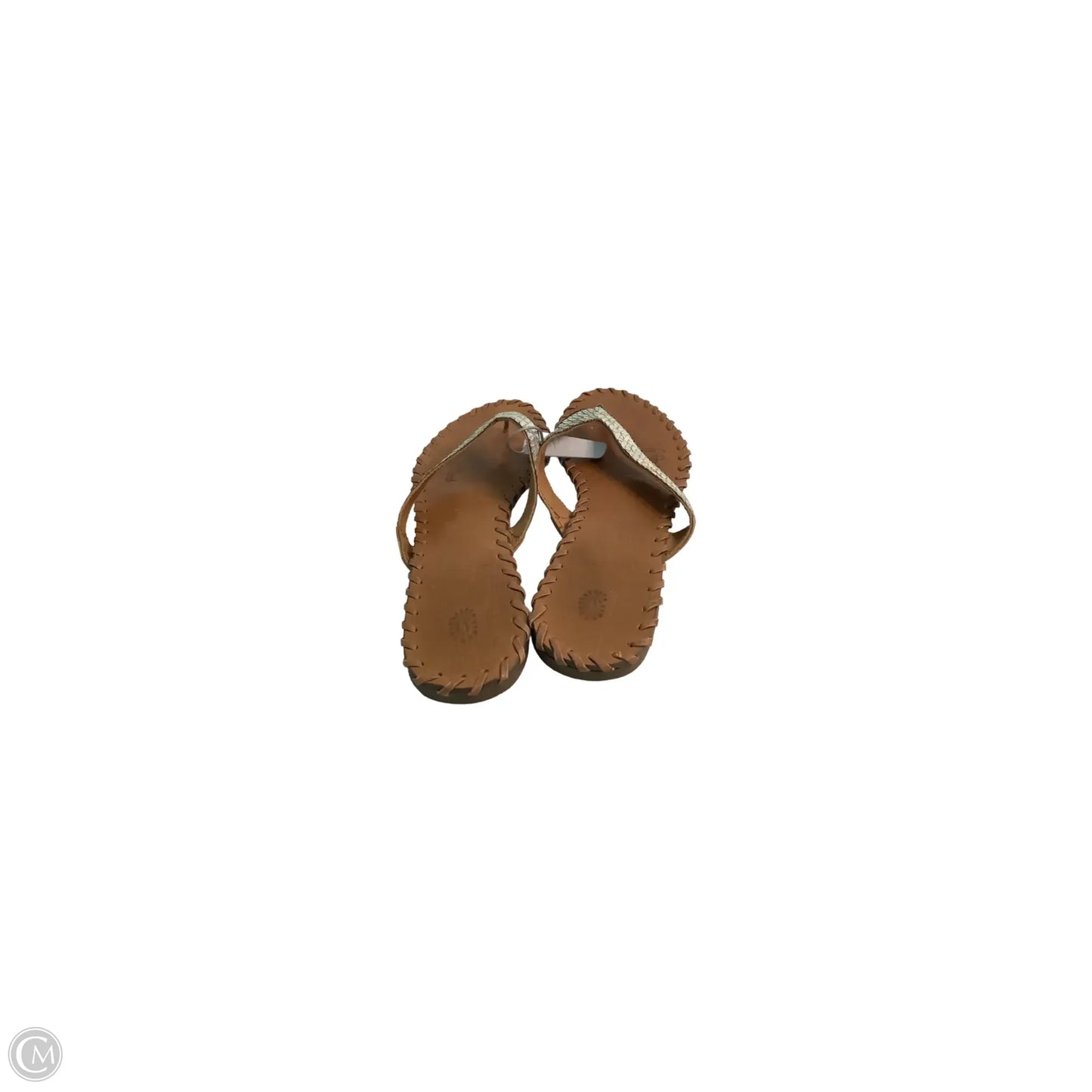 Sandals Flats By Clothes Mentor In Silver