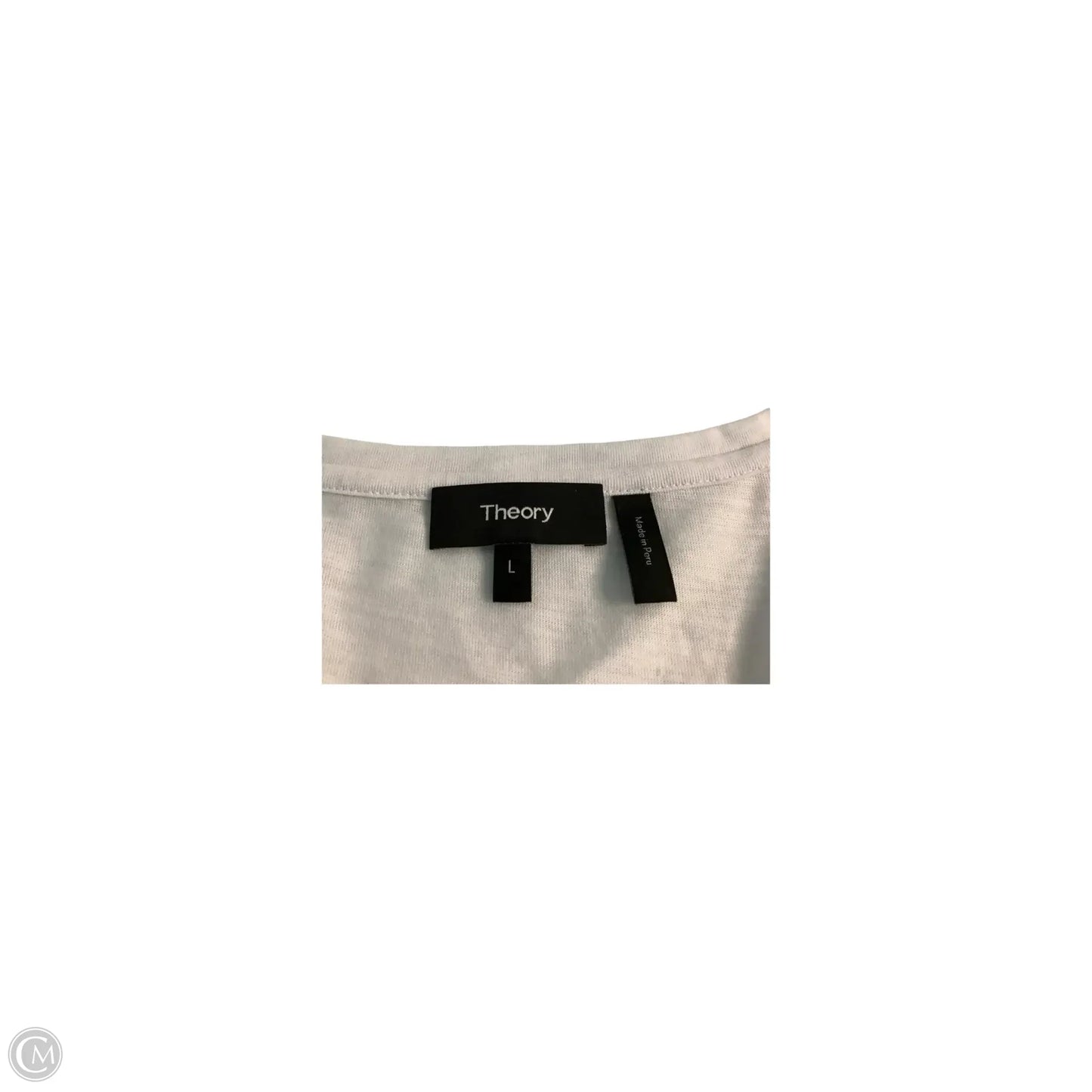 Top Short Sleeve Basic By Theory In White, Size: L