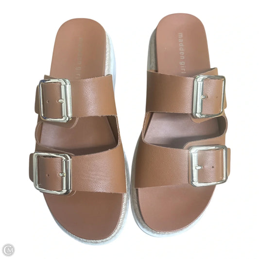 Sandals Heels Platform By Madden Girl In Brown, Size: 9