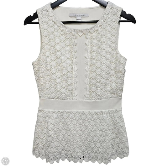 Top Sleeveless Designer By Diane Von Furstenberg In White, Size: 6