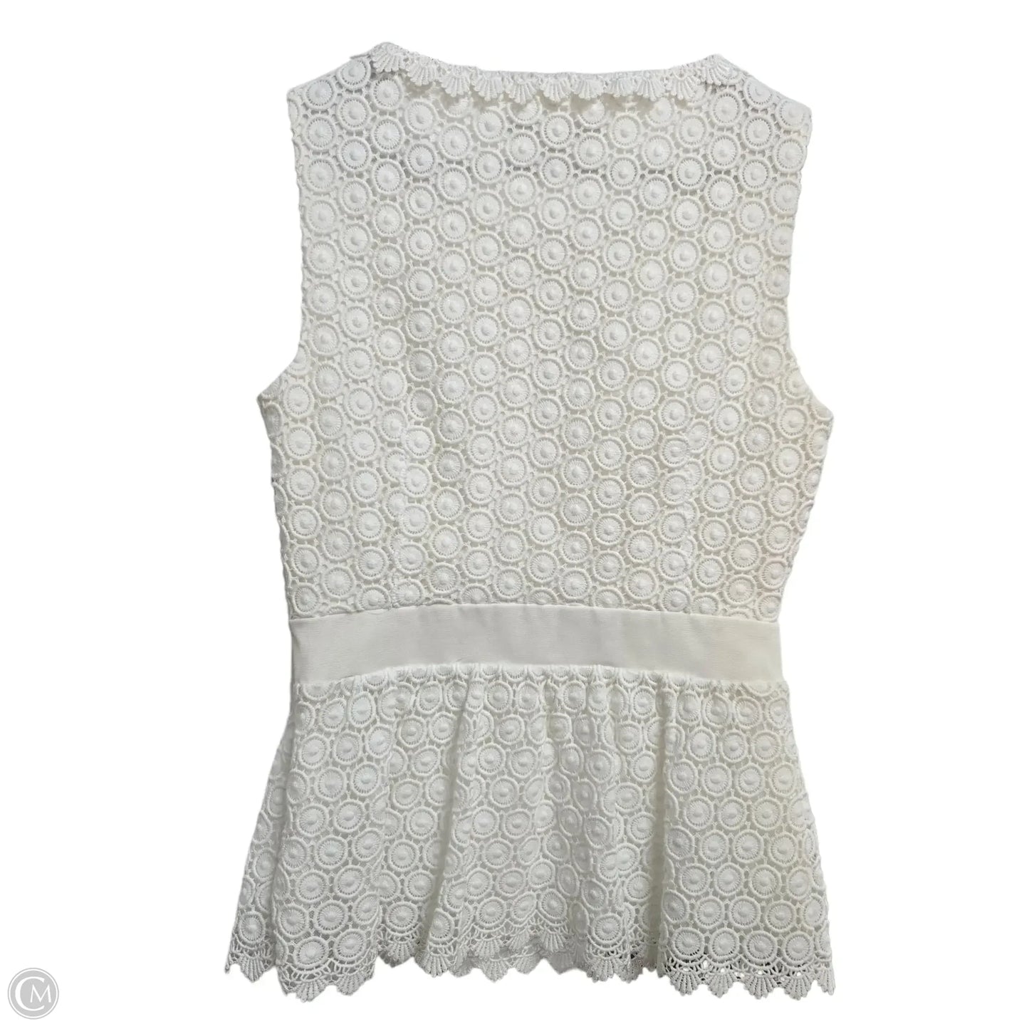 Top Sleeveless Designer By Diane Von Furstenberg In White, Size: 6