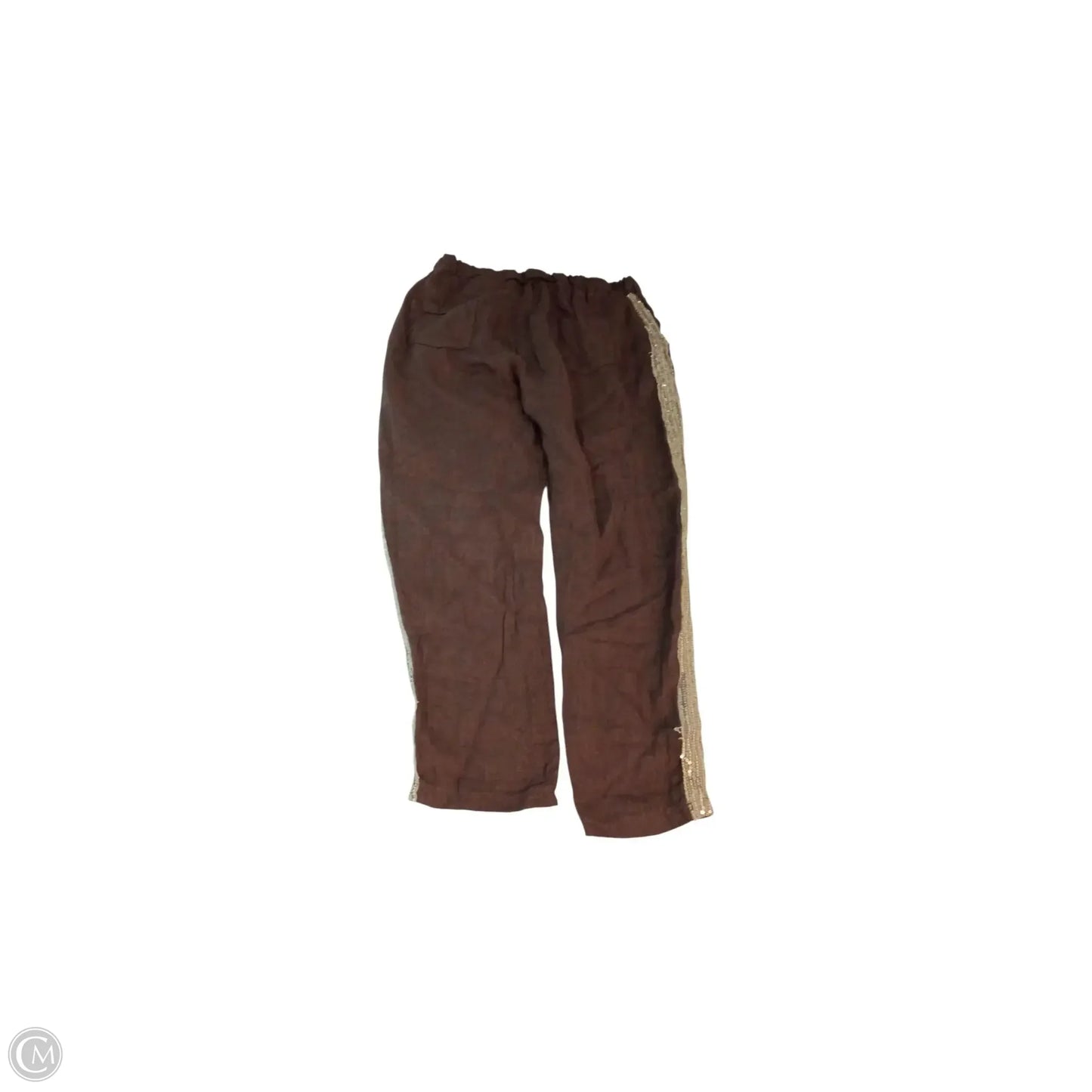 Pants Linen By Venti6 In Brown, Size: M