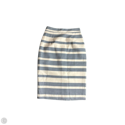 Skirt Midi By Halogen In Blue & White, Size: 0