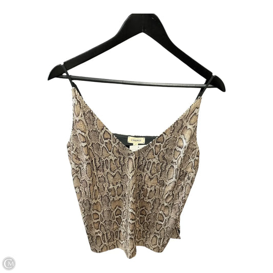 Top Sleeveless By L Agence In Snakeskin Print, Size: S