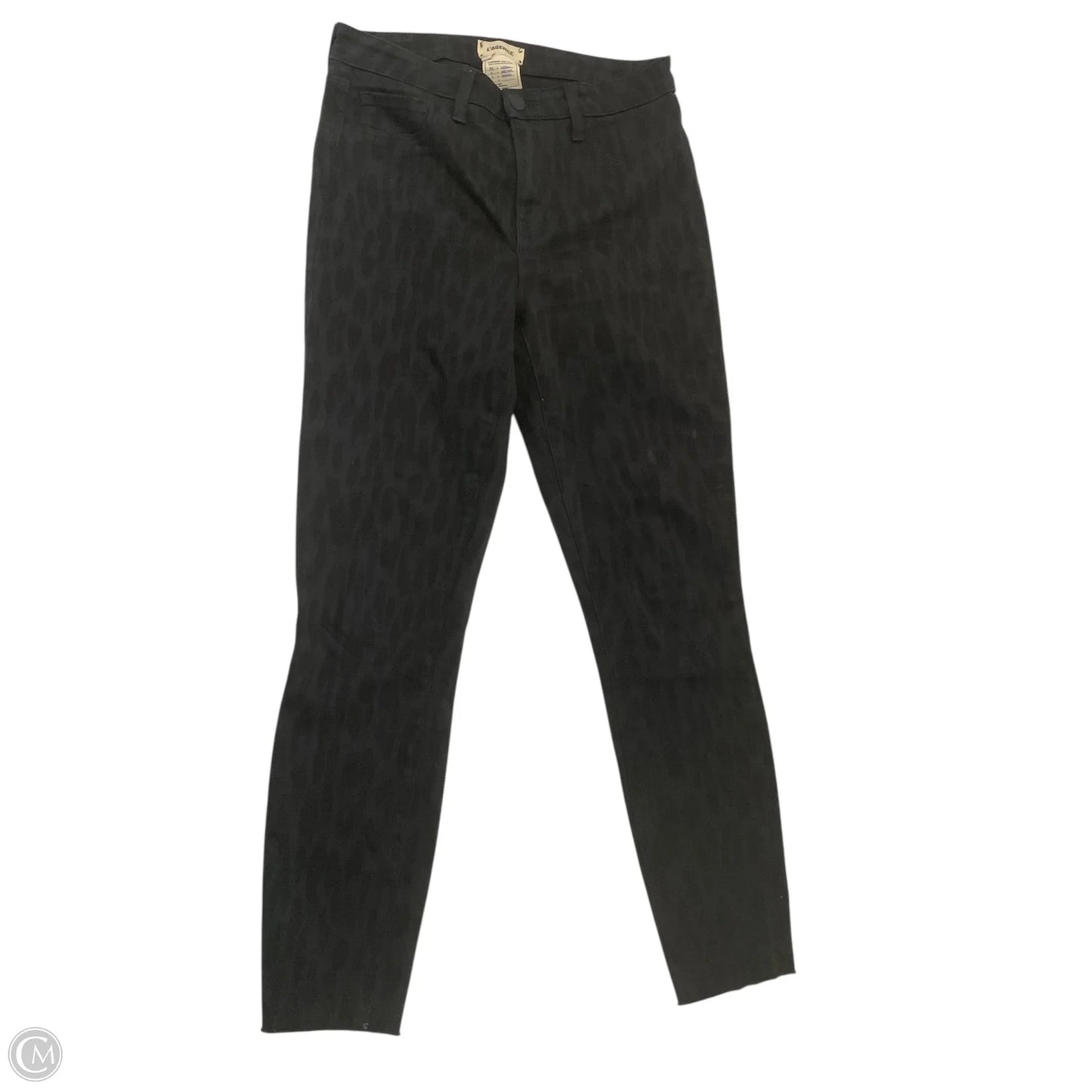 Jeans Skinny By L Agence In Black & Grey, Size: 4