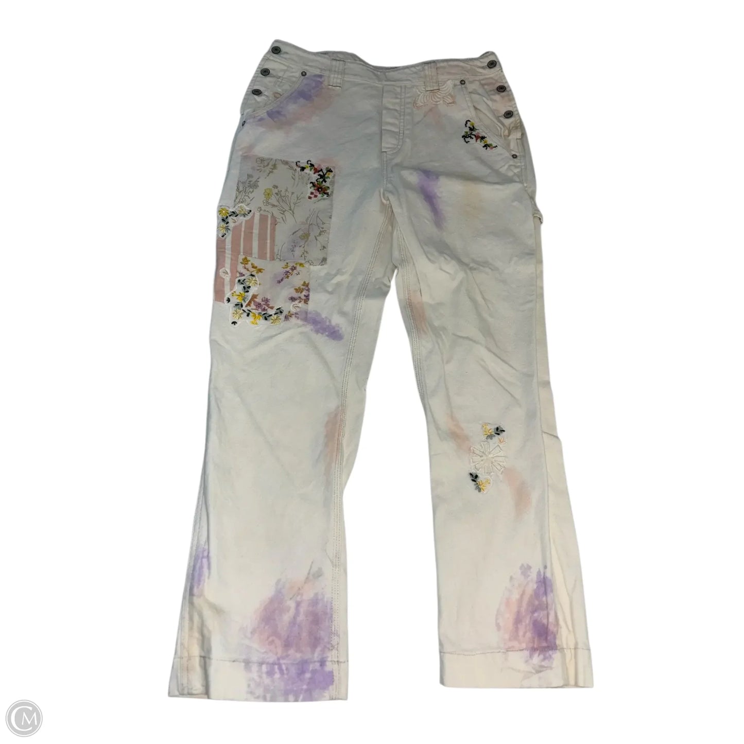 Jeans Straight By We The Free In Cream, Size: 14