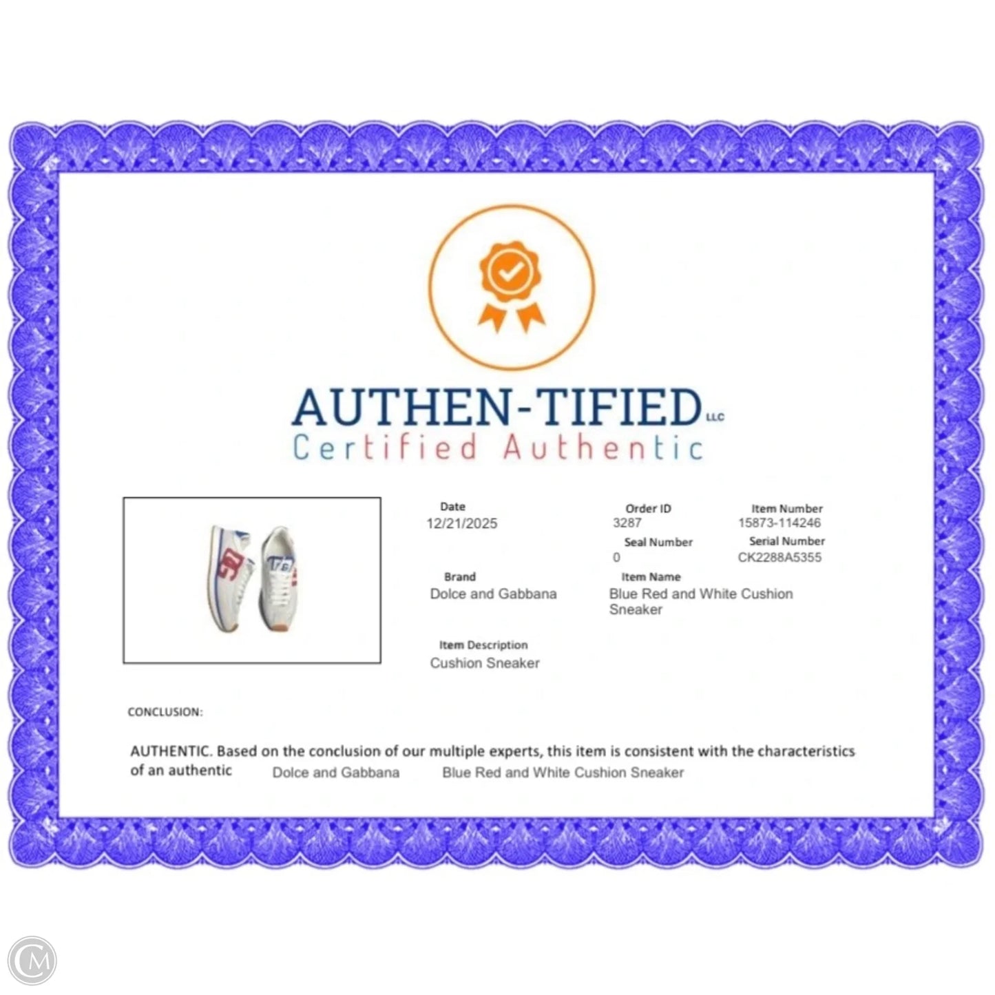 Shoes Luxury Designer By Dolce And Gabbana In Blue & Red & White