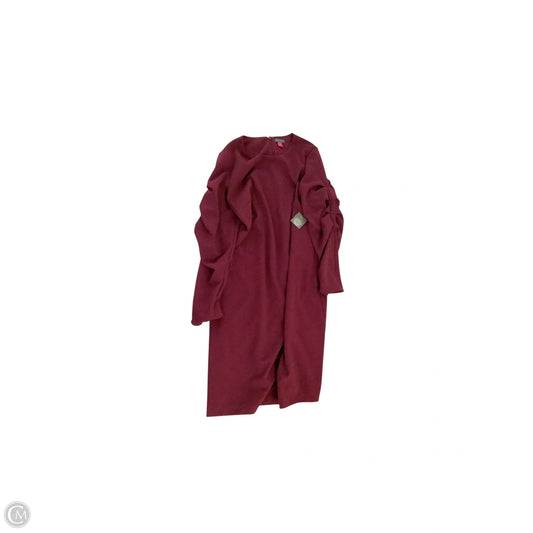 Dress Casual Midi By Vince Camuto In Maroon, Size: M