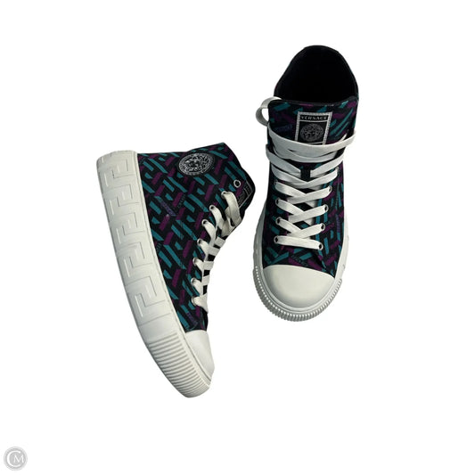 Shoes Luxury Designer By Versace In Blue & Purple