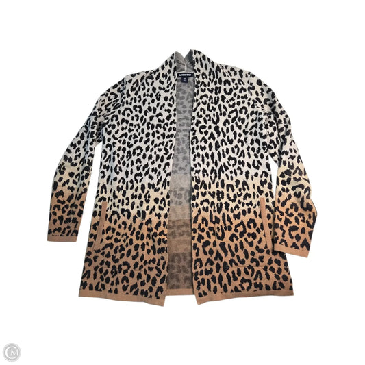 Sweater Cardigan By Lands End In Animal Print, Size: Xs