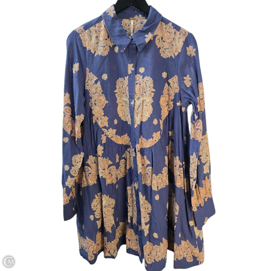 Dress Casual Midi By Free People In Blue & Pink, Size: M
