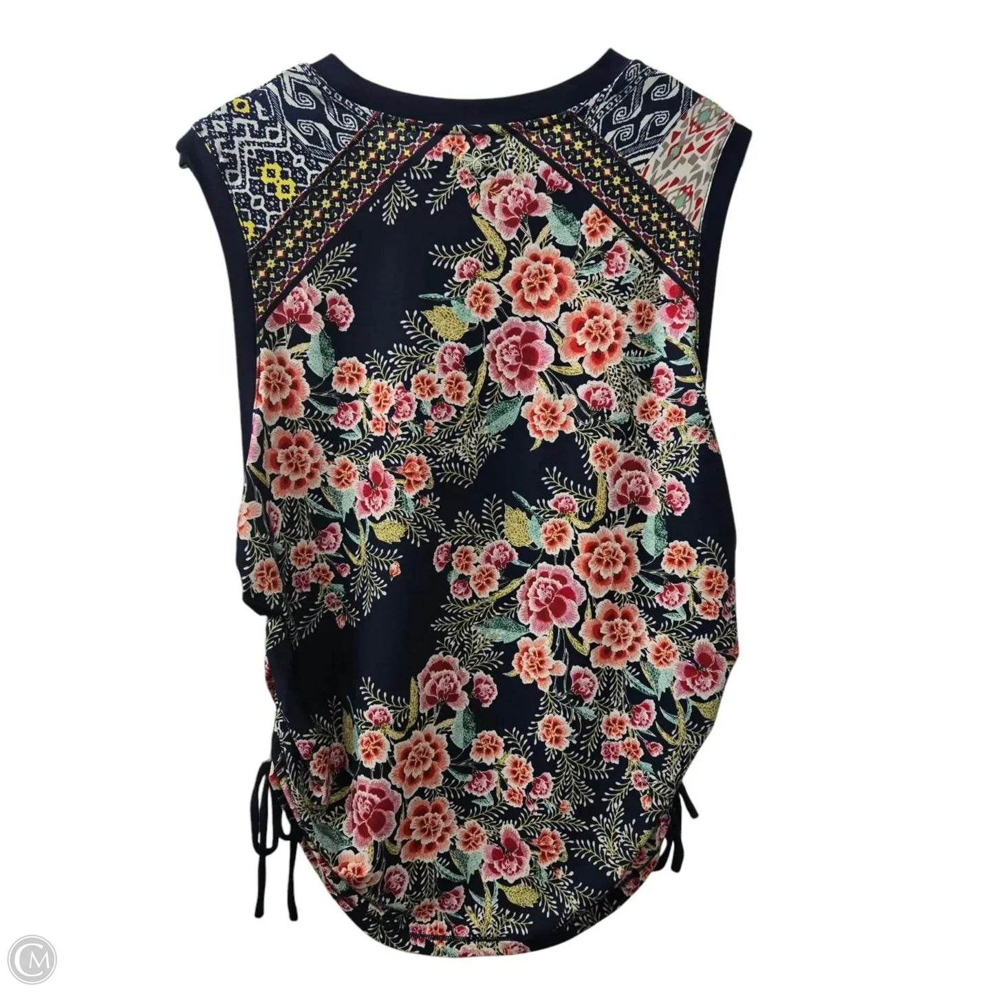 Athletic Tank Top By Johnny Was In Floral Print, Size: Xl