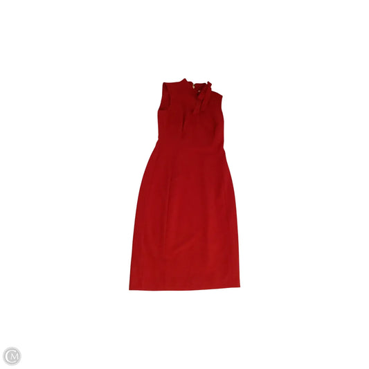 Dress Casual Midi By Calvin Klein In Red, Size: 2