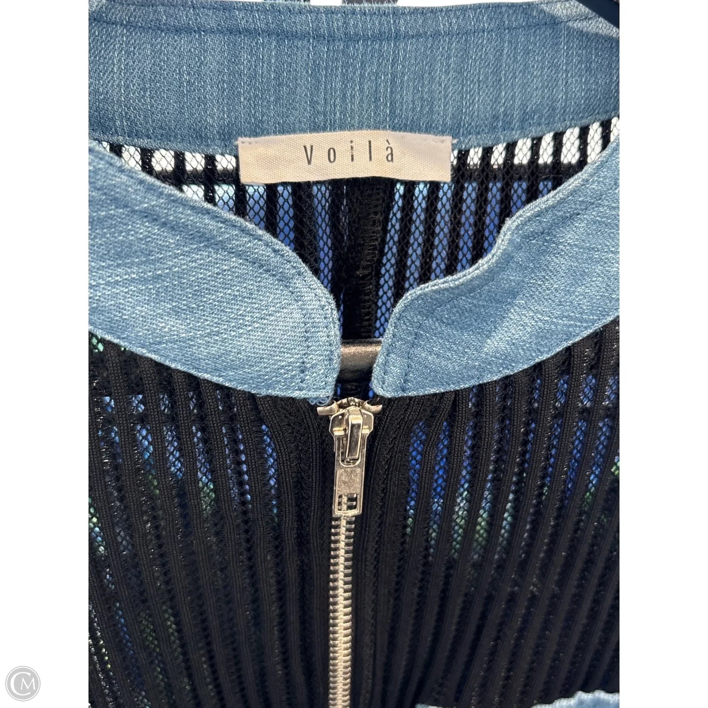 Dress Casual Midi By Clothes Mentor In Black & Blue, Size: M