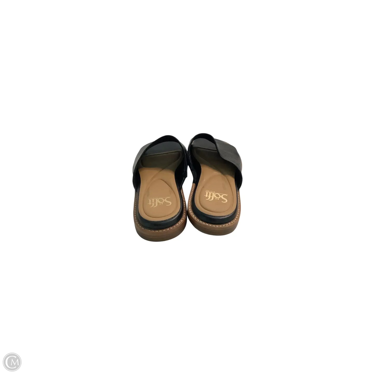 Sandals Flats By Sofft In Black & Tan, Size: 7