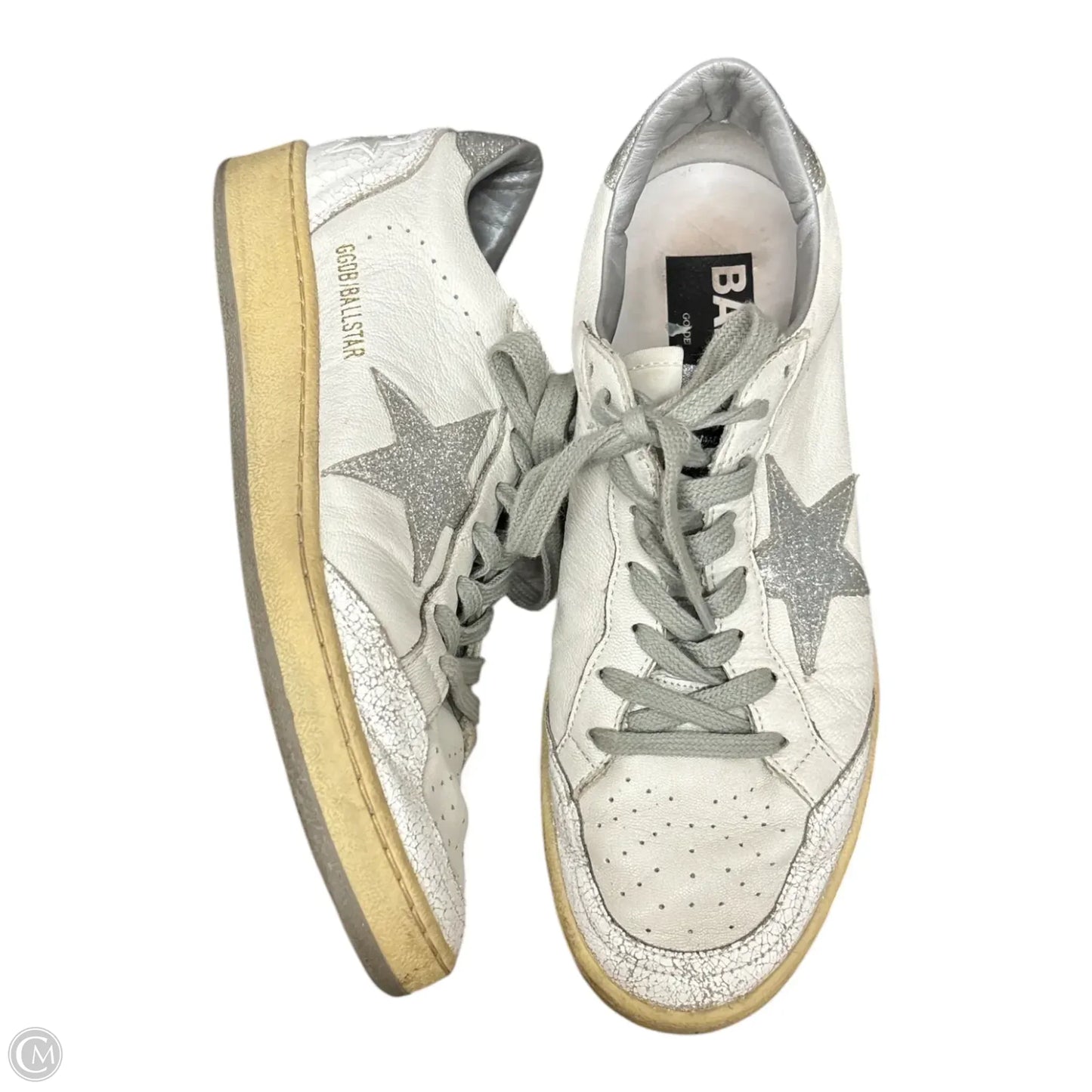 Shoes Luxury Designer By Golden Goose In White, Size: