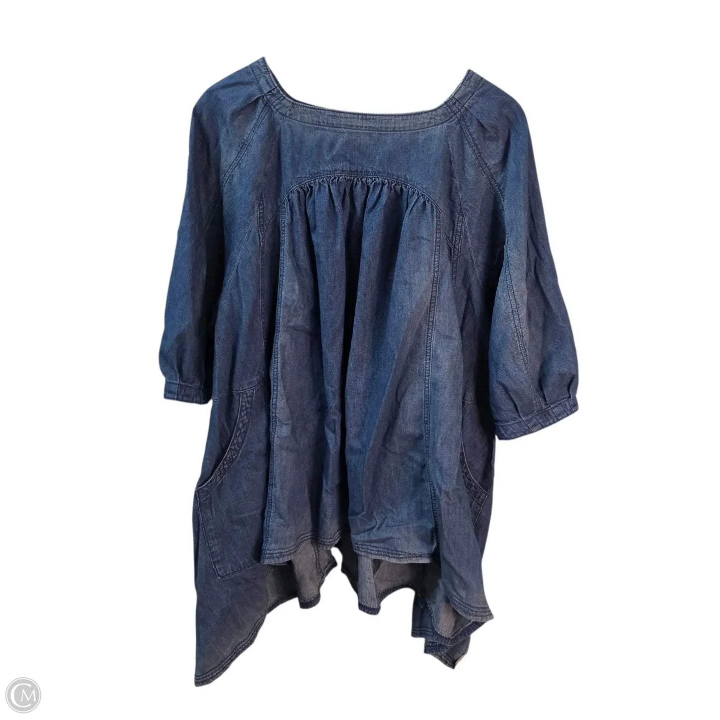 Top Short Sleeve Basic By Free People In Blue Denim, Size: M
