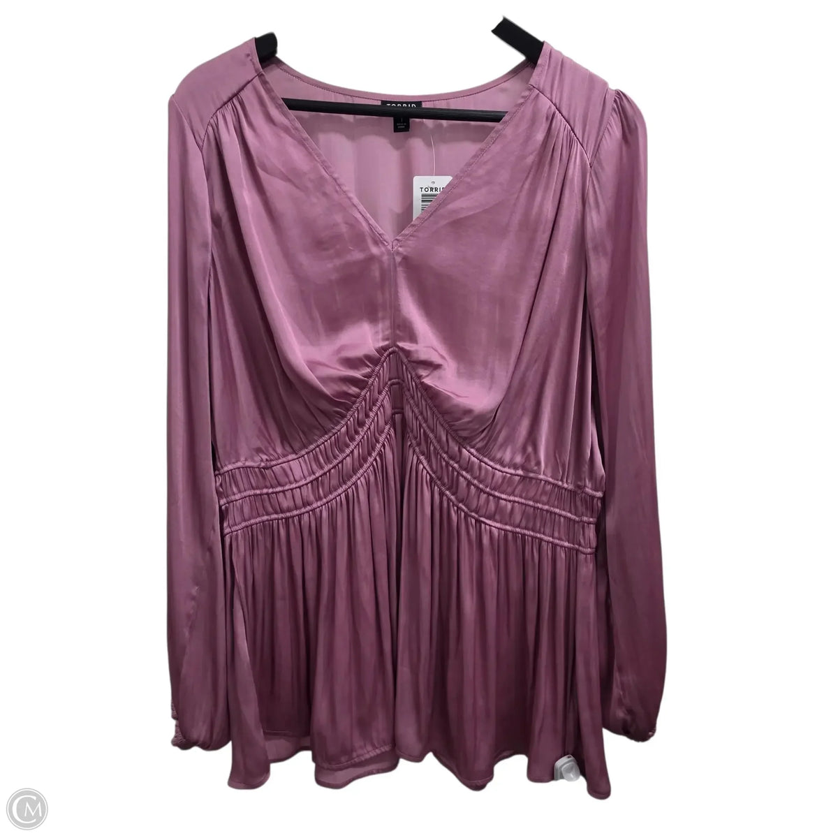Top Long Sleeve Basic By Torrid In Pink, Size: 1x