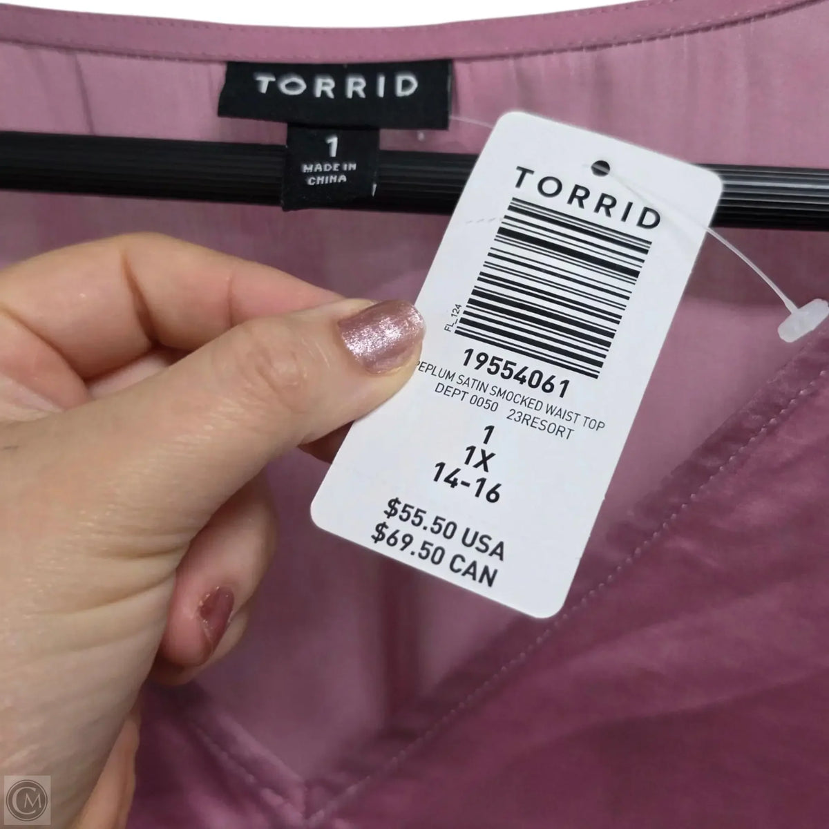 Top Long Sleeve Basic By Torrid In Pink, Size: 1x