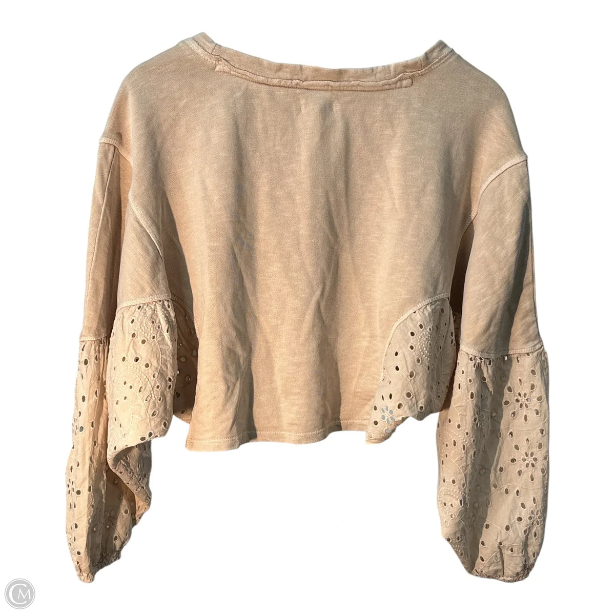 Top Long Sleeve Basic By Pilcro In Beige, Size: S