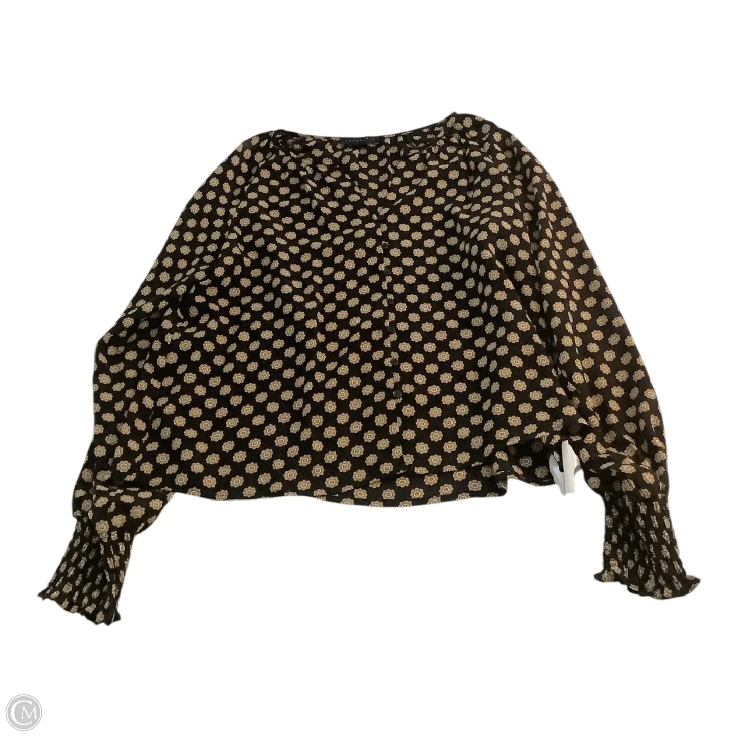 Top Long Sleeve Basic By Sanctuary In Black & Tan, Size: M