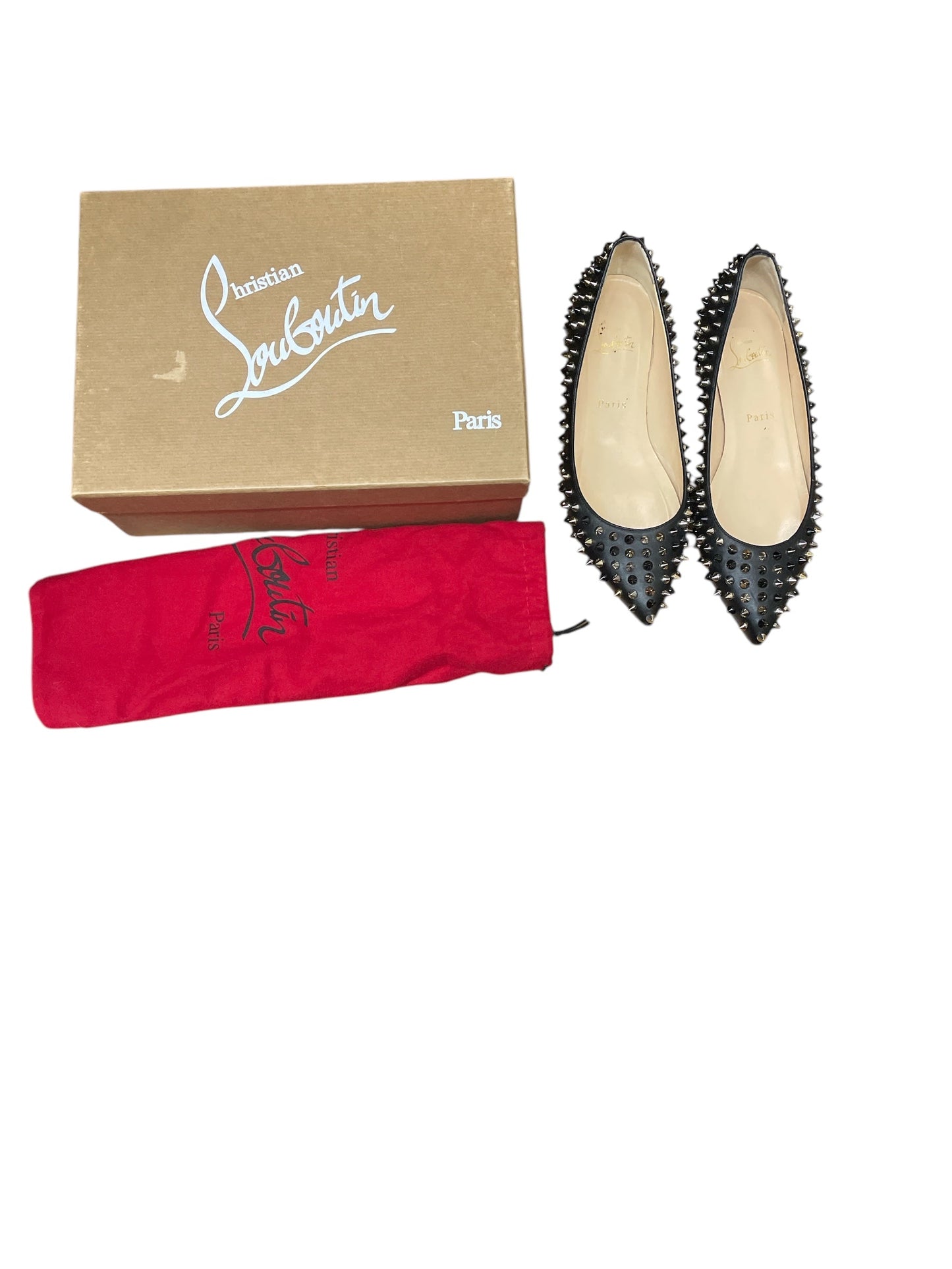 Shoes Luxury Designer By Christian Louboutin In Blue & Gold