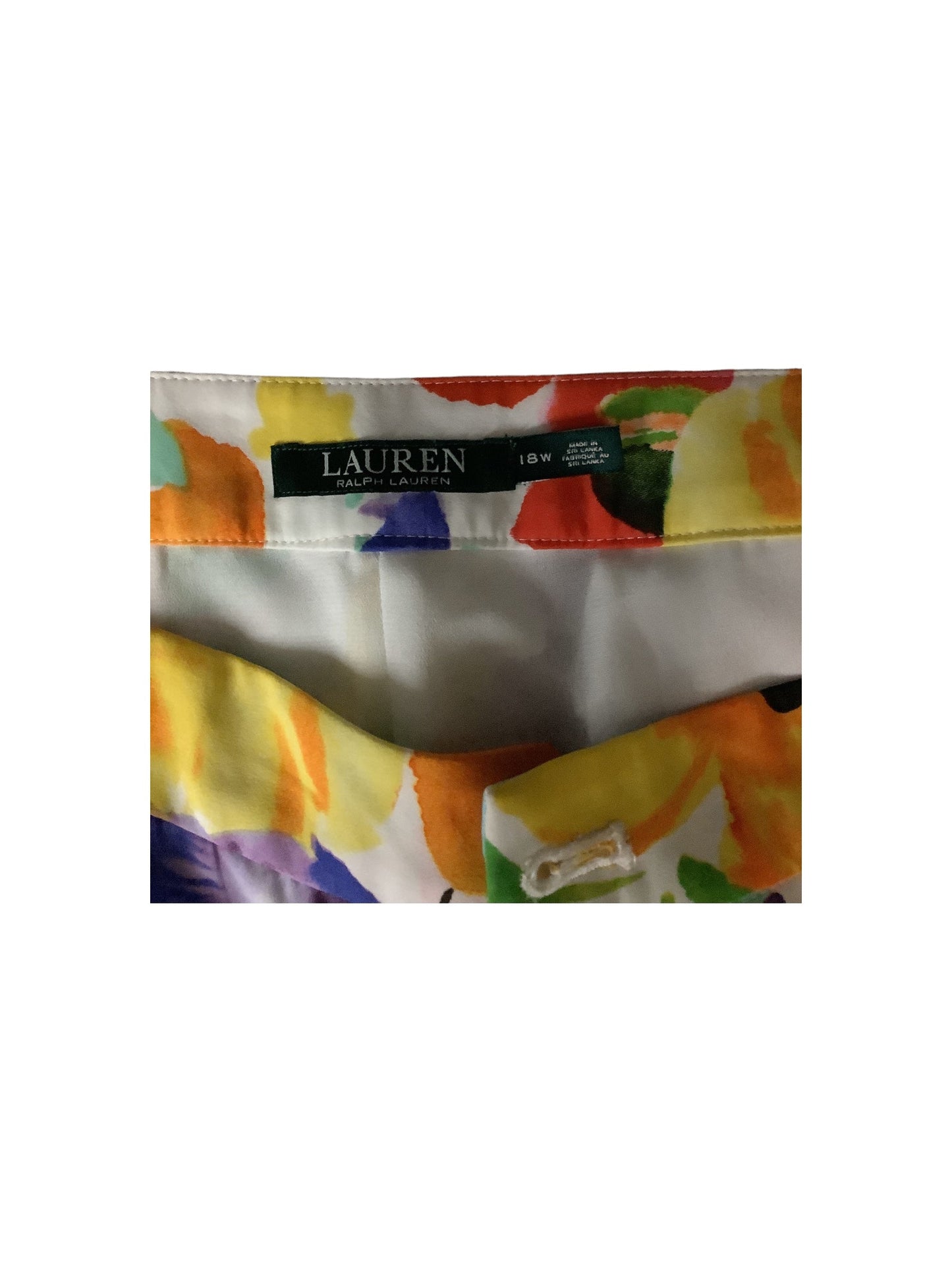 Floral Print Pants Dress Lauren By Ralph Lauren, Size 18
