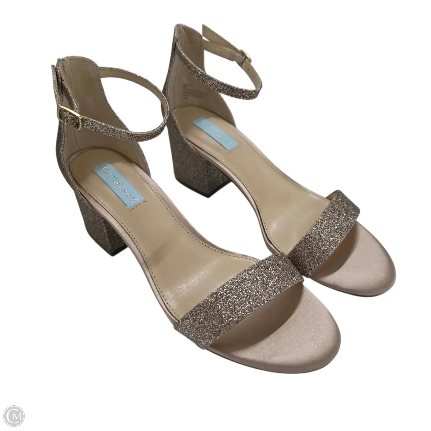 Shoes Heels Block By Betsey Johnson In Gold, Size: 9
