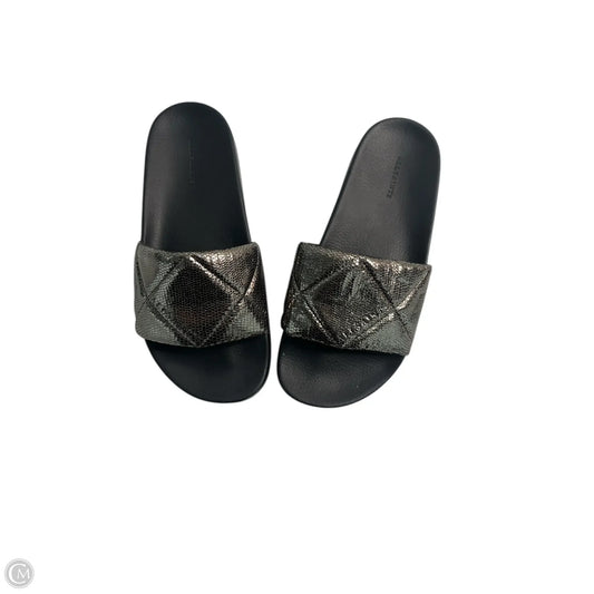 Sandals Designer By All Saints In Black & Silver